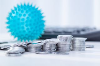 Foto: Virus und Münzen